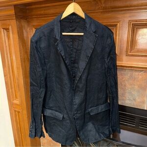 Quince Black Linen Blazer